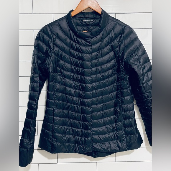 Athleta Downkind black down Puffer Jacket S - Picture 2 of 7